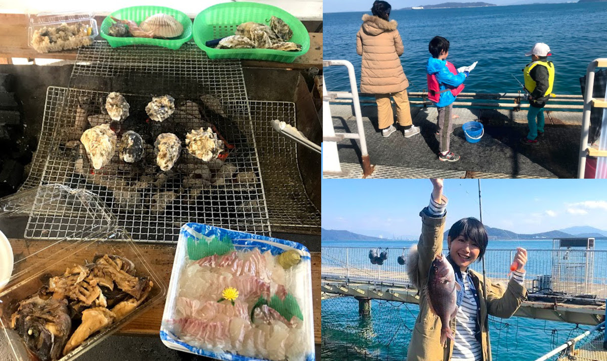 福岡市 釣った真鯛 と 獲れたて牡蠣 で幸せフードファイト
